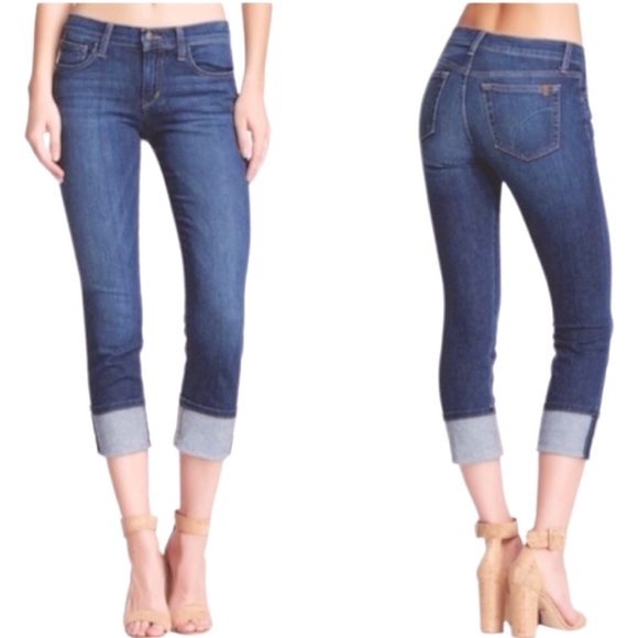 Joes Jeans Kicker Crop Lexington 26 Rolled Cuff Stretch Low Rise‎ - Picture 1 of 5